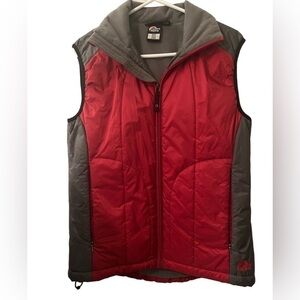 Lowe Alpine Women’s Ski Soft-shell Full Zip Vest- Red/Gray Size M